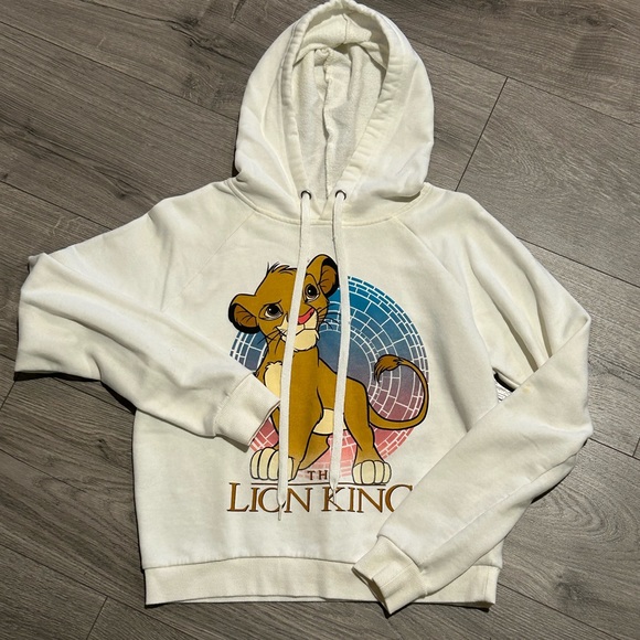 Disney Other - Disney Lion King White Hoodie Simba Juniors Medium Kids